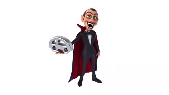 Fun 3D cartoon vampire with alpha