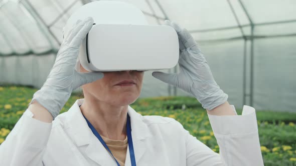 Agricultural Engineer in VR Headset