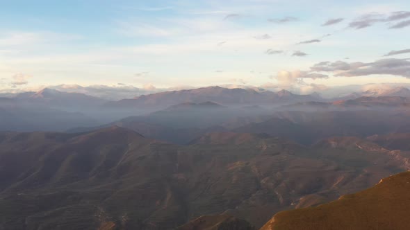 Mayak Mountain Mountain Dagestan and Aerial View of the Greater Caucasus