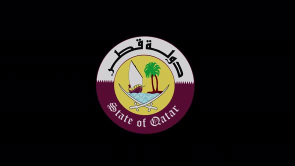Coat Of Arms Of Qatar With Alpha Channel - 4K