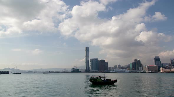 Hyperlapse Day View From the Quay Hong Kong