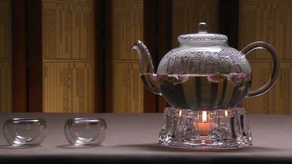 Beautiful Warm Picture Of Transparent Teapot Kettle