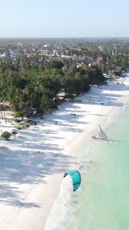 Beach on the Coast of Zanzibar Island Tanzania