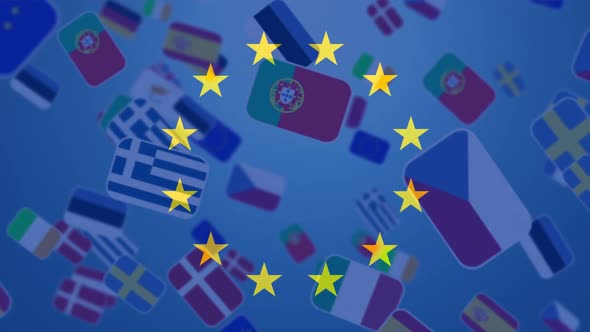 Animation of European Union flag 