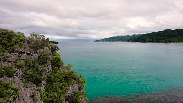 Tropical Islands and Blue Sea From Above