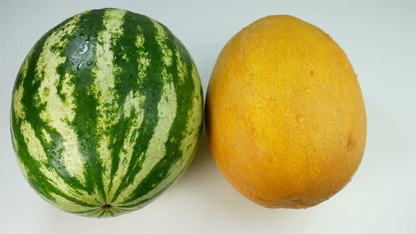 Appetizing Melon And Watermelon