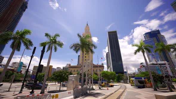 Historic Miami Freedom Tower 4k Video