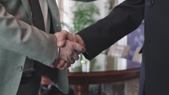 Two Ministers Of Foreign Affairs Shaking Hands