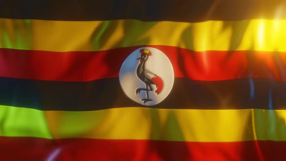 Uganda Flag with Edge Bump