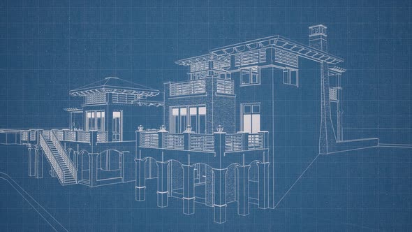 Architectural Blueprint background animation