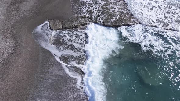 Sea Near the Coast - Close-up Aerial View of the Coastal Seascape