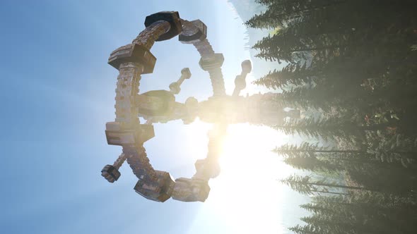 UFO Hovering Over Forest alt