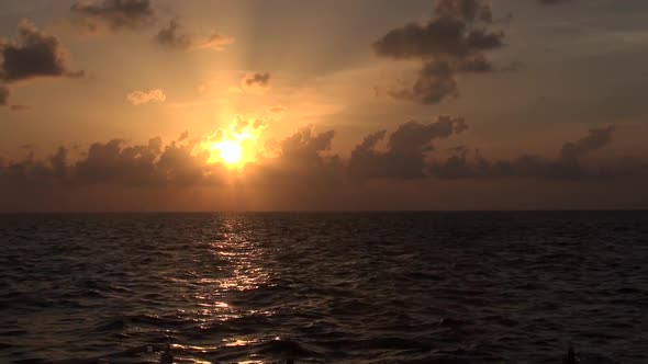 Sunset from boat