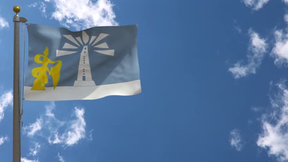 Alexandria Governorate Flag (Egypt) On Flagpole