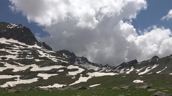 High Mountain and Alpine Meadow Climate in Spring