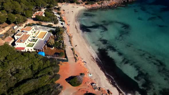 Cala Nova beach in Ibiza, Spain