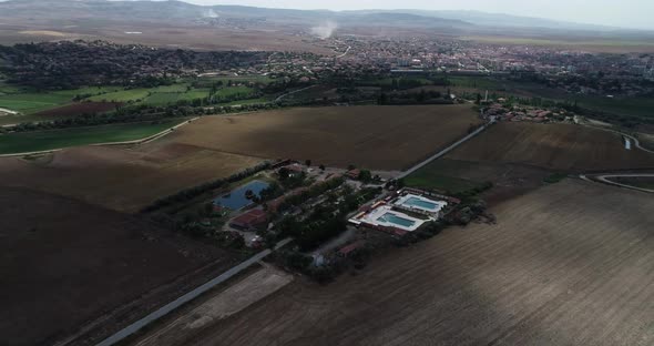 Village And Pools Aerial View