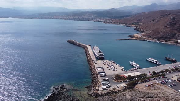 Cruise Boat in the Port of Crete Greece