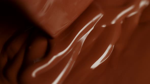 Super Slow Motion Shot of Pouring Meldet Chocolate at 1000Fps