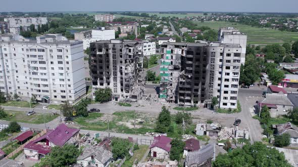 War in Ukraine  Destroyed Building in Borodyanka