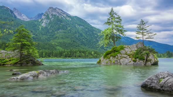 Cloudy Morning on the Hintersee Lake