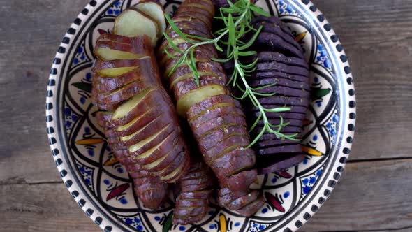 Sweet Potato  Sweet Potatos Tubers Cooked in a Pan