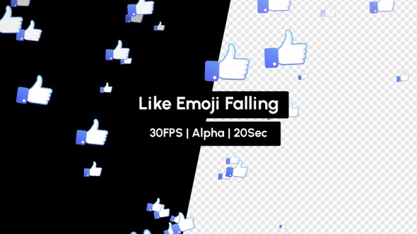 Like React Emoji Falling