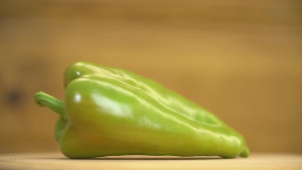 One Green Pepper on the Table