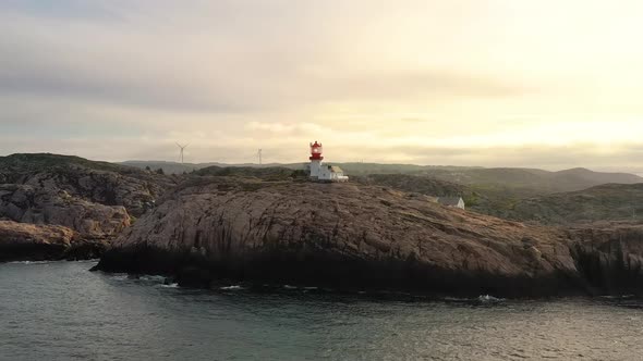 Coastal Lighthouse. Lindesnes Lighthouse Is a Coastal Lighthouse at the Southernmost Tip of Norway.