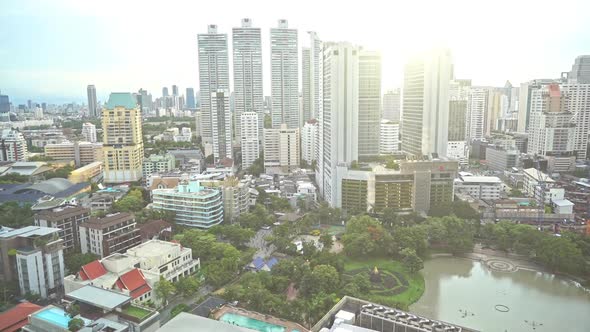 Beautiful building architecture around Bangkok city in Thailand