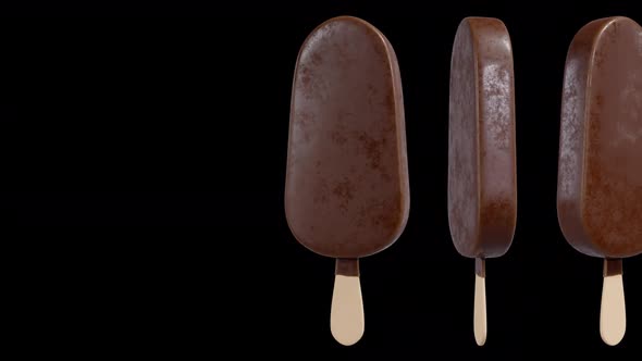 Chocolate Ice Cream Stick Bar Turnaround Transition