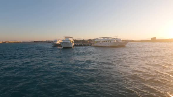 Yachts and Boats in Marina in Town of Pirovac on Adriatic Sea in Croatia