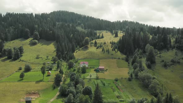 View on the Picturesque Alpine Village