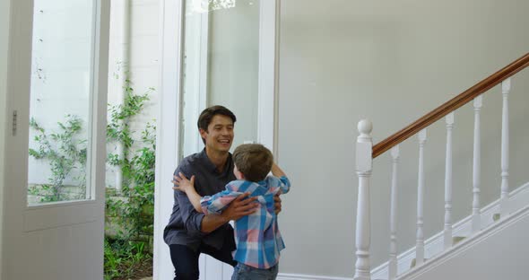 Family spending time together at home