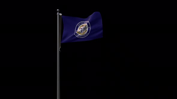 Hartford City Flag With Alpha 4K