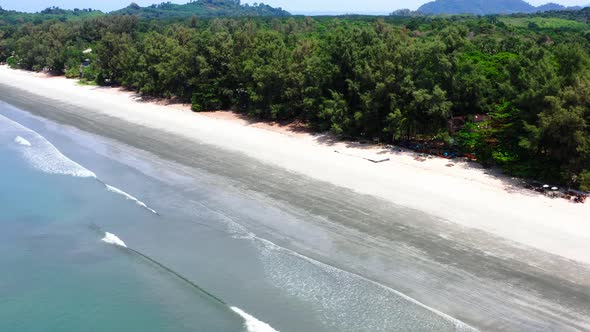 Aerial View of Koh Phayam Beach in Ranong Thailand