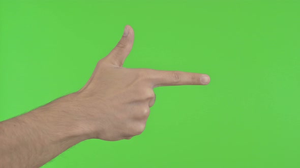 Pointing with Finger, Green Chroma Key