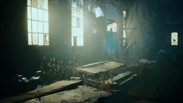 Old Brick Factory at Night alt