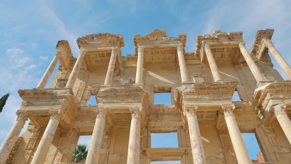 Celsius Library in the Ancient Ephesus City Turkey
