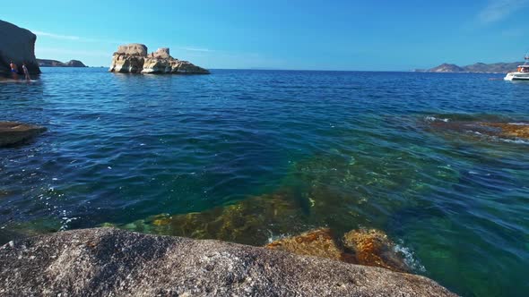 White Rock Formations of Sarakiniko Beach, Milos Island, Greece