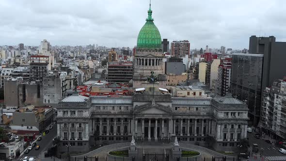 Square Nation Congress Argentina Plaza, Architecture (Buenos Aires) aerial view