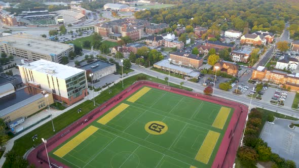 Aerial Orbit Hyperlapse of Mizzou Soccer Fields on University of Missouri Campus