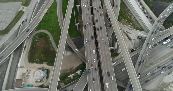 This video is about a birds eye view of rush hour traffic on major freeway in Houston. This video wa