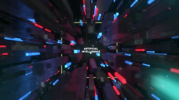 Hitech Digital Scifi Tunnel Word Artificial Intelligence alt