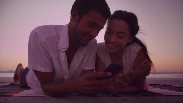 Young couple by the sea