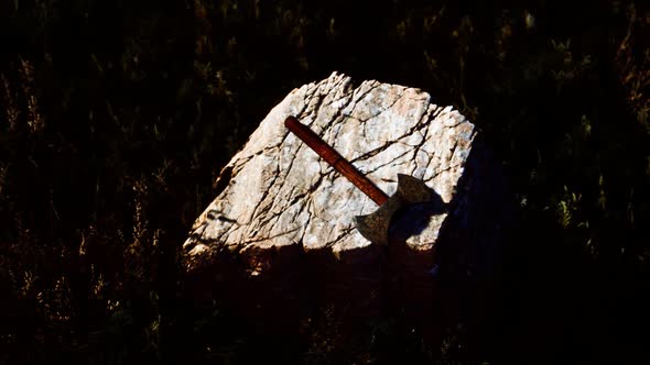War Ax for Viking on the Rock at Sunset alt
