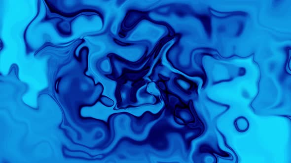 Blue color smoky marble liquid wave animation. Vd 568