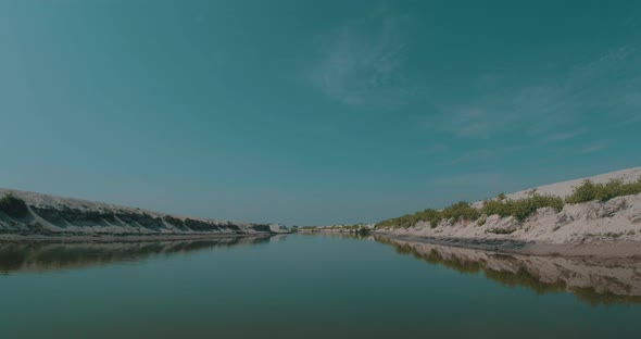 Fast Ride On Deserted Danube River