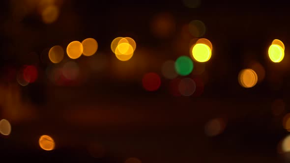 Blurred Lights Of Passing Cars