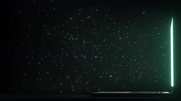 PROGRAMMING Text Appearing Near Laptop Screen alt